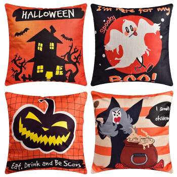 Nifti Nest Halloween Cartoon Pillowcases, 4 pcs