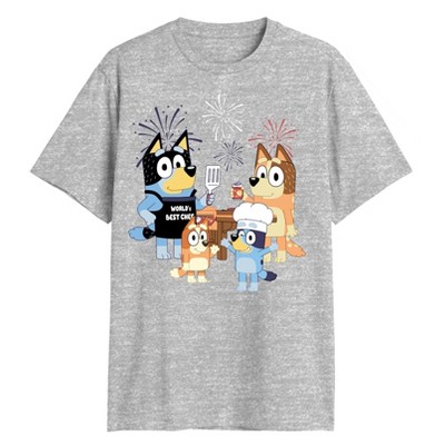 Seven Times Six Bluey T-Shirt Men's World's Best Chef Graphic Print Tee