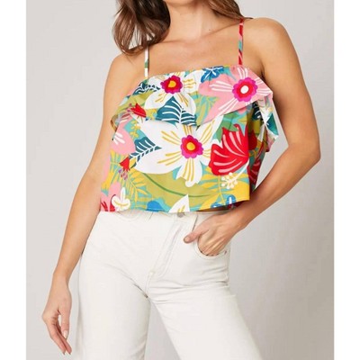 Women's Grenada Ruffle Crop Cami - SUGARLIPS