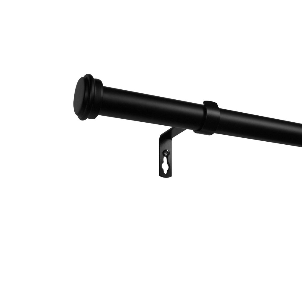 Photos - Curtains & Drapes Exclusive Home 84"-160" Topper Indoor/Outdoor Curtain Rod - Matte Black