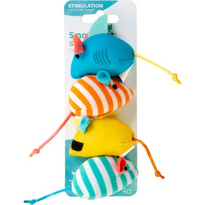 SmartyKat Skitter Mice Summer Catnip Cat Toy Set - 4pk