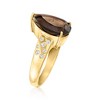 Ross-Simons 4.50 Carat Smoky Quartz and .30 ct. t.w. White Zircon Ring in 18kt Gold Over Sterling - 3 of 4