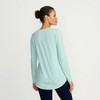 Lands' End Women's Plus Size Long Sleeve Power Performance Scoop Neck Curved Hem Tunic Tee - 2 of 4