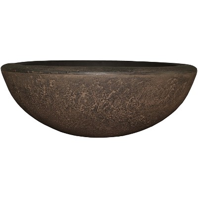 Sunnydaze Indoor/Outdoor Patio, Garden, or Porch Weather-Resistant Double-Walled Percival Flower Pot Planter - 21" - Sable Finish