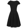 Women's Solid And Print V-neck Skater Dress - 3 of 3