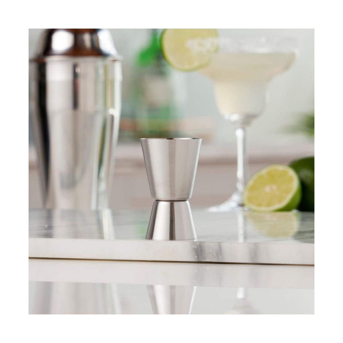 True Dual Double Jigger, Stainless Steel Cocktail Jigger, Margarita, Espresso Martini, Whiskey Sour, Wedding Gifts, Home Bar, 1 oz and 0.75 oz, Silver - thumbnail 4
