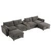 Polibi 6-Piece Modular Sectional Sofa with Dual Storage Ottomans - 2 of 4