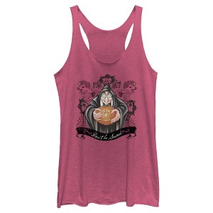 Women's Snow White and the Seven Dwarves Evil Queen Pumpkin Racerback Tank Top - 1 of 4