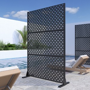 Dovelina Metal Outdoor Privacy Screen Freestanding Garden Privacy Screen - 1 of 4