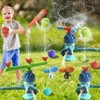 TITQWOP 4-in-1 Water Sprinkler Baseball Hydrant Toy for Kids, 360° Rotating Hydrant Design with 4 Baseballs, Fun Tee Ball Game Set for Boys & Girls - 2 of 4
