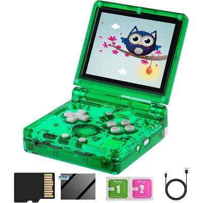 Voacle Flip Retro Handheld Game Console ,3.5 Inch IPS Screen Linux System (Green-New)