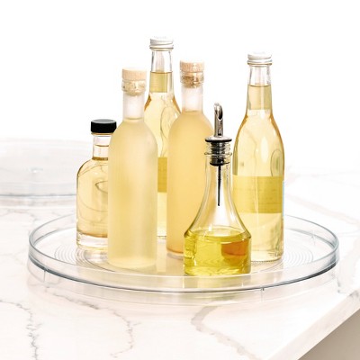 iDESIGN Kitchen Organizer Pantry: Clear Plastic Storage for Kitchen Cabinet, 2-Piece Set, Spot Clean, 14.45" x 14.45" - Thumbnail 2