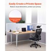 VEVOR Office Divider Privacy Partitions, 2-Pack, 72" x 48" Room Divider Walls, PET Workstation Cubicle Partition with Frosted Acrylic Windows,Gray - 3 of 4