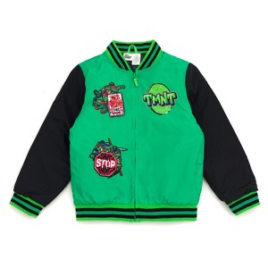 Teenage Mutant Ninja Turtles Varsity Zip Up Bomber Jacket Toddler - 1 of 4
