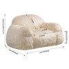 CENGHU Bean Bag Chair, Lazy Long Hair Sofa Bean Bag Chair for Adults/Kids,Bean Bag Chairs with filler inclulded for Living Room Bedroom - image 4 of 4