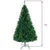 Angel Sar 7FT Christmas Tree, 1100 Branch Tips Artificial Pine Tree, Metal Stand, Easy Assembly, Green Holiday Decor - 3 of 4