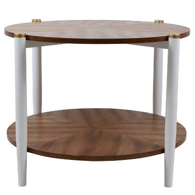 Tonya Round Coffee Table Tan - Décor Therapy
