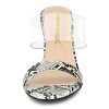 Allegra K Women's Snake Print Block Heel Snakeskin Heels Slide Sandals - 2 of 4
