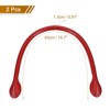 Unique Bargains Leather Handbag Replacement Purse Strap with Ear-Shaped End 2 Pcs - 2 of 4