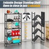 SUGIFT Foldable Storage Shelves with Wheels for Garage Kitchen - 3 of 4