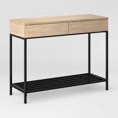Loring Console Table Vintage Oak - Threshold&#8482;