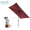 Sonkuki 6×9FT Rectangular Outdoor Patio Umbrella w/Push Button Tilt and Crank Handle, Sun-Protective - 4 of 4