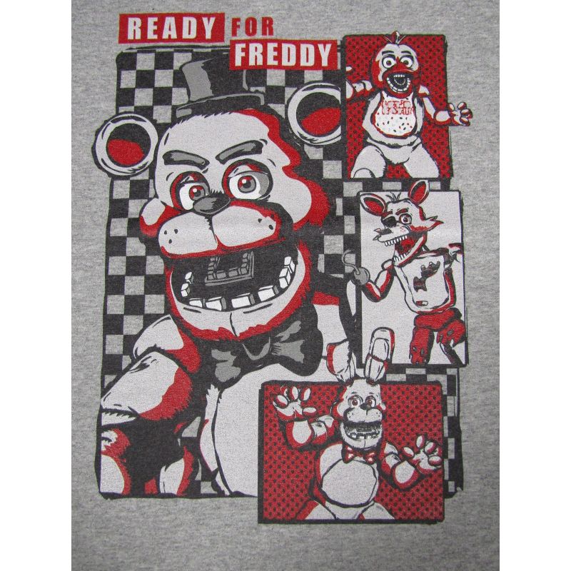 Five Nights At Freddy's Ready For Freddy Boy's Athletic Heather T-shirt, 2 of 3