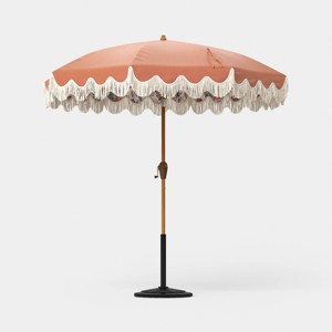 citronella patio umbrella StyleWell 10 ft. Steel Cantilever Market Patio Umbrella in Putty