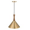 Robert Stevenson Lighting Axel Mid-Century Modern Ceiling Light: ETL Listed, 60W, Wood & Metal - 4 of 4