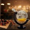 Berkware Globe Etched Whiskey Decanter with Interior Hand-Crafted Glass Ship - 28oz - 4 of 4