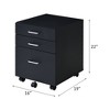 YONWAY 3 Drawer File Cabinet for Home Office, Mobile Storage Cabinet with Lock and Wheels, for Legal/Letter A4 Size - 3 of 4