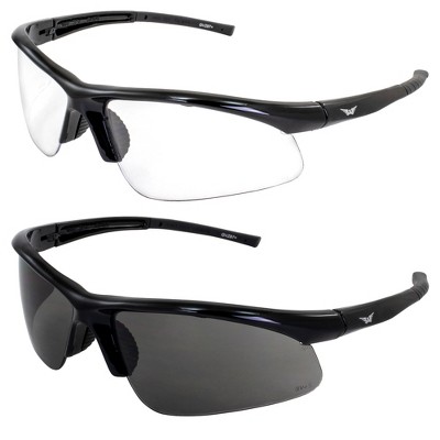 2 Pairs of Global Vision Eyewear Ambassador Safety Motorcycle Glasses