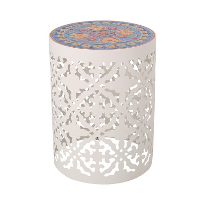 Christopher Knight Home Castana Outdoor Lace Cut Side Table with Tile Top