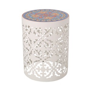 Christopher Knight Home Castana Outdoor Lace Cut Side Table with Tile Top - 1 of 4