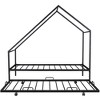 Vynxaria Twin Size Metal House Bed with Trundle - Stylish & Space-Saving Solution - 4 of 4