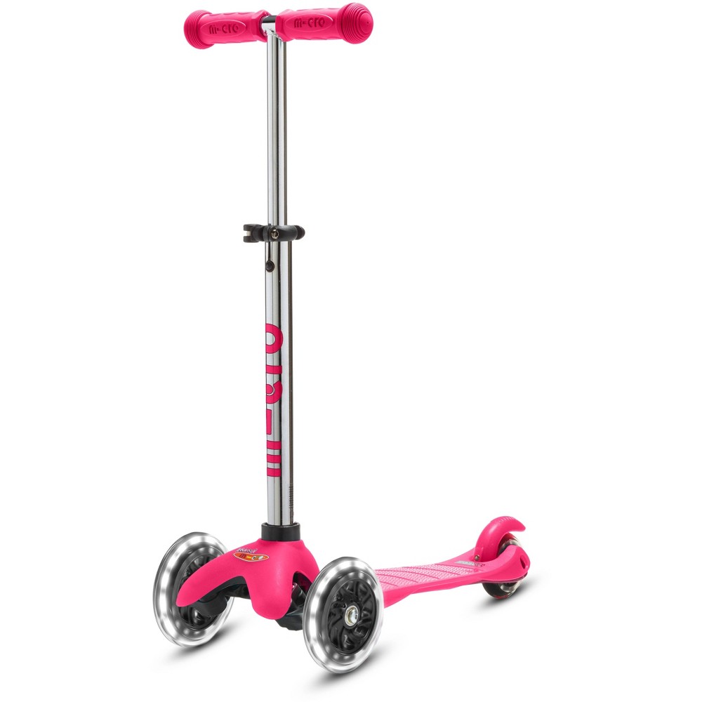 Micro Kickboard Mini Plus Kick Kids' Scooter with LED Lights - Pink