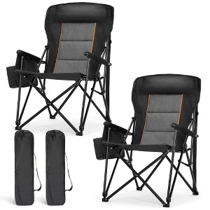 Captiva Designs Heavy Duty XL Camping Chair with Headrest, Cup Holder & Side Pocket, 500 lbs Capacity - 1 of 4