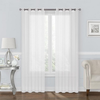 Goodgram Montauk Accents 2 Piece Grommet Top Summery Sheer Voile Window ...