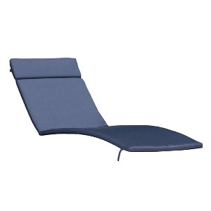 Salem Set of 2 Chaise Lounge Cushions - Blue - Christopher Knight Home, Size: 80.00 x 28.00 x 2.00, Blue Blue