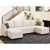 Belffin Modular Sectional Sofa Chenille U Shaped Couch with Double Chaise for Living Room, Beige - 2 of 4