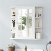 Tangkula Bathroom Wall Cabinet with Mirror Mirrored Medicine Cabinet with 6 Open & 4 Interior Shelves - 2 of 4