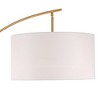 Possini Euro Design Raymond Modern 69" Tall Arc Floor Lamp with Smart Socket Warm Gold Adjustable Off-White Shade for Living Room Reading - 3 of 4