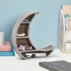 Farmlyn Creek Wooden Crescent Moon Shelf for Oils, Crystals, Healing Stones, 10 x 10.2 x 2 In - 2 of 4