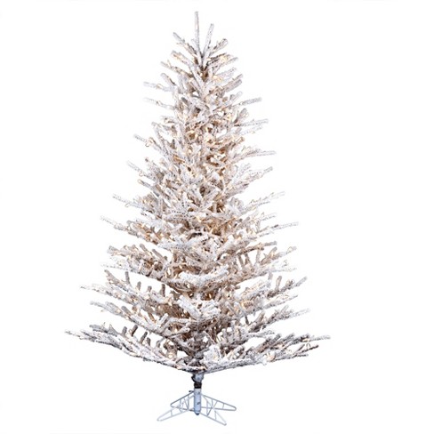 Vickerman 6 X 54 Flocked Stick Pine Artificial Christmas Tree Dura Lit Led Warm White Mini Lights Target