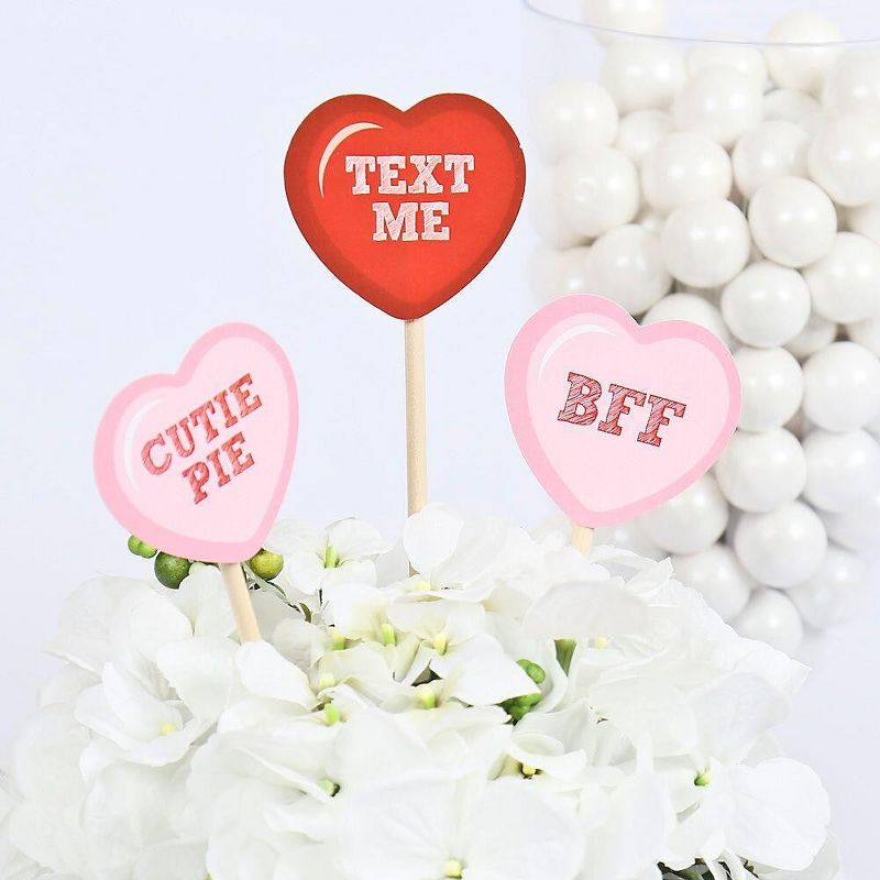 Big Dot of Happiness Conversation Heart - DIY Shaped Valentine's Day Party Cut-Outs - 24 Count, 5 of 9