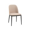 LeisureMod Tule Dining Side Chair with Velvet Seat and Black Powder-Coated Steel Frame Set of 4 - 4 of 4