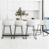 Arceso Bar Stools Set of 4, 24 Inch Faux Leather Barstools, Modern Counter Height StoolsArmless Counter Chairs for Kitchen Island - 3 of 4