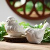 Sullivans 5.25" White Stoneware Bird Figurines Set of 2  Ceramic - 3 of 3