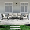 WestinTrends Avalon Outdoor 6-Piece Modular Sectional Patio Furniture Sofa Set, Gray/White - 2 of 4