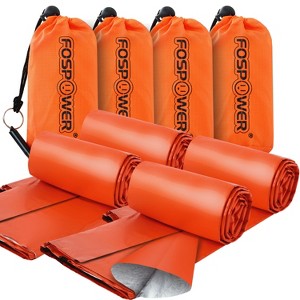 FosPower Emergency Sleeping Bag, Tough and Durable Mylar Thermal Sack with Survival Whistle for Survival Kits, Camping Accessories, Outdoors, Hiking - 1 of 4